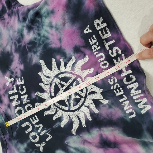 Hot Topic Blue and Purple Crop Top - Picture 14 of 16